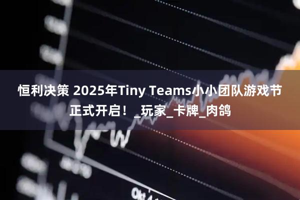 恒利决策 2025年Tiny Teams小小团队游戏节正式开启！_玩家_卡牌_肉鸽