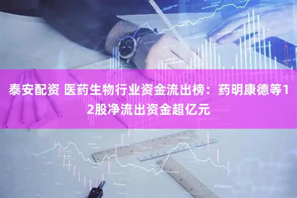 泰安配资 医药生物行业资金流出榜：药明康德等12股净流出资金超亿元