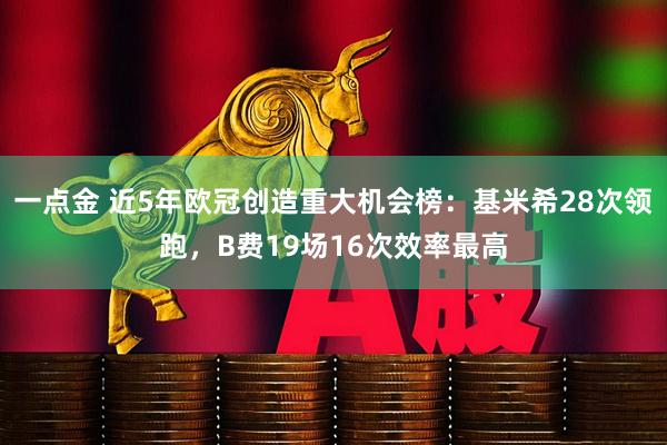 一点金 近5年欧冠创造重大机会榜：基米希28次领跑，B费19场16次效率最高